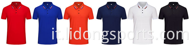 LiDong Magliette Polo da golf personalizzate a buon mercato Magliette polo rosse e nere da uomo di nuovo design all'ingrosso